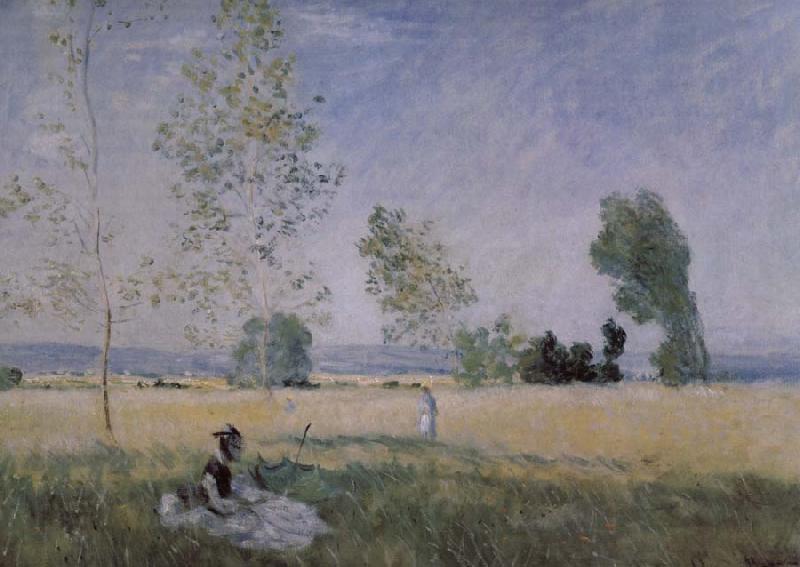 Claude Monet Meadow at Bezons China oil painting art